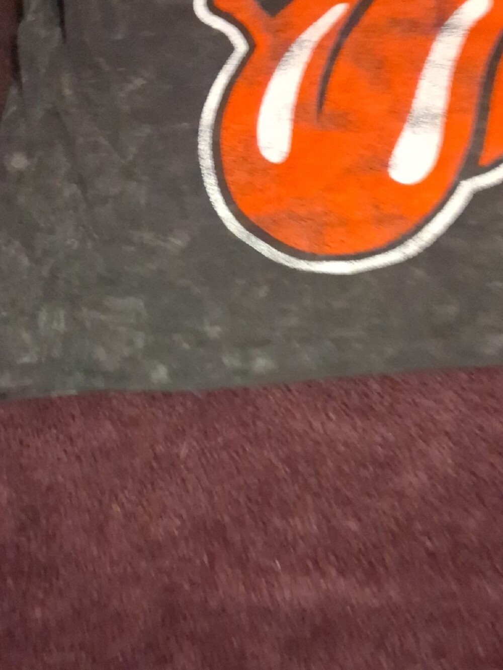 the Rolling Stones Womens Black Tee with Red Tongue Logo - Picture 4 of 4